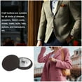 thumbnail image 5 of Unique Bargains 10pcs 36L Fabric Cloth Covered Button 23mm Round Metal Shank Sewing Buttons for Suits Dress Blouses, Brown, 5 of 5