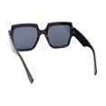 thumbnail image 4 of Womens Oversized Glitter Squared Rectangular Butterfly Plastic Sunglasses All Black, 4 of 4