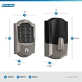 thumbnail image 4 of Schlage Be499wb-Cam Encode Plus Camelot Touchscreen Electronic Deadbolt - Nickel, 4 of 7