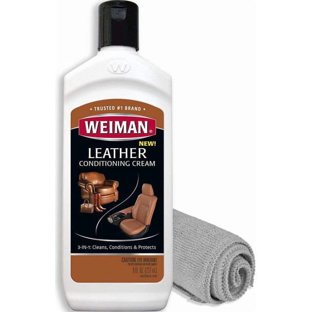 Crema acondicionadora de piel Weiman 3 en 1 para muebles y coches