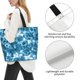 thumbnail image 3 of Disketp Blue Tie Dye Bolsa Tote Estampada para Mujer, Bolso de Hombro y de Mano para Compras y Viajes, 3 of 8