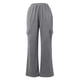 thumbnail image 5 of Pantalones rectos lisos con cintura elástica para mujer - Diseño con tirantes, poliéster, ropa informal - Tallas S-XXL, 5 of 5