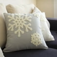 thumbnail image 5 of Walbest Christmas Snowflake Embroidered Throw Pillowcase, 18 in Invisible Zipper Snowflake Pattern Xmas Pillow Cover Living Room Sofa Decor, 5 of 7