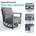 thumbnail image 5 of Sweecci 9 Piece Aluminum Patio Furniture Set, 55000 BTU Propane Fire Pit Table, Swivel Rocker Sofas Set with Ottomans, Outdoor Conversation Set for Backyard, Garden, Porch, Deck,Gray, 5 of 14