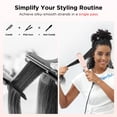 thumbnail image 2 of GEM Ionic Hair Straightener Brush with 4 Temperature Settings, LED Display, Dual Voltage, Pink, 2 of 7