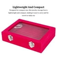 thumbnail image 1 of maskred Velvet Glass Ring Earring Display Organizer Box For Jewelry Storage With Large Capacity Unique 1Set, 1 of 6