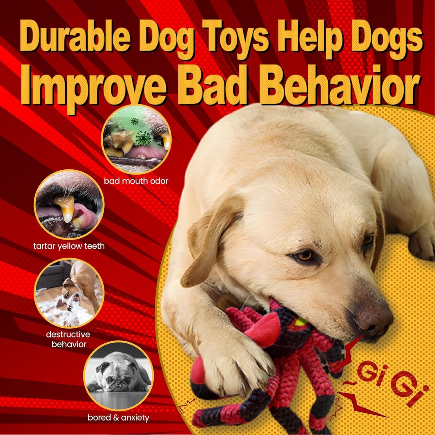Legend Sandy Angry Spider Tug of War Dog Toy photo 4