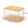 thumbnail image 3 of Vitrina de acrílico transparente con puerta, caja a prueba de polvo ensamblable para figuras de acción y modelos de automóviles, organizador de escritorio apilable, 3 of 5