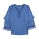 thumbnail image 1 of Alfani Blusa túnica con ribete de ganchillo para mujer, azul, 0X, 1 of 1