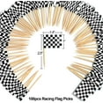 thumbnail image 6 of Anley Checkered Racing Flag Toothpick Cupcakes Toppers - Cocktail Fruit Stick Toothpicks Race Car Cupcakes Toppers (100 pcs), 6 of 6