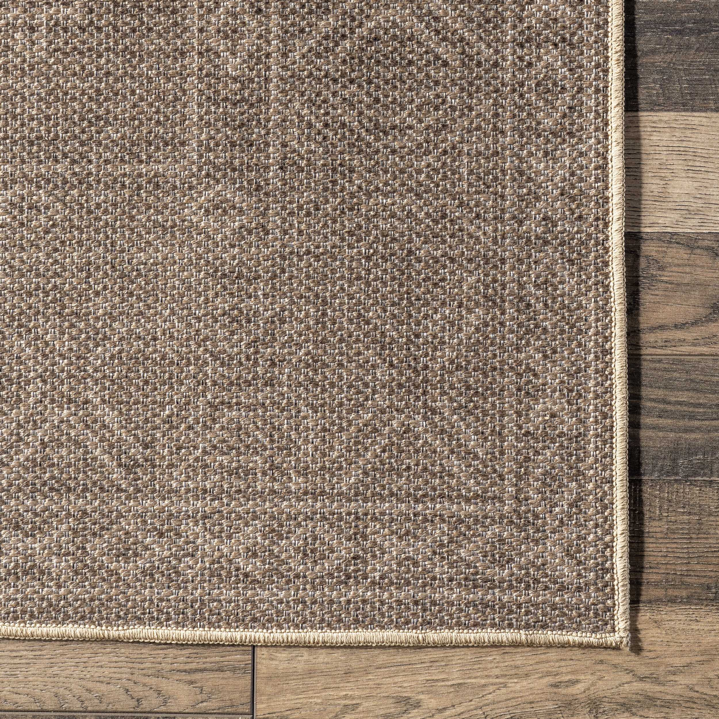nuLOOM Lorna Faded Easy-Jute Machibne Washable Area Rug, 4' x 6', Natural