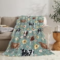thumbnail image 2 of Cow Print Blanket Soft Warm Cute Cow Flowers Throw Blanket Fluffy Plush Lightweight Cozy Cows Fleece Flannel Girls Gift Blankets for Kids Adults 60"X50", 2 of 6