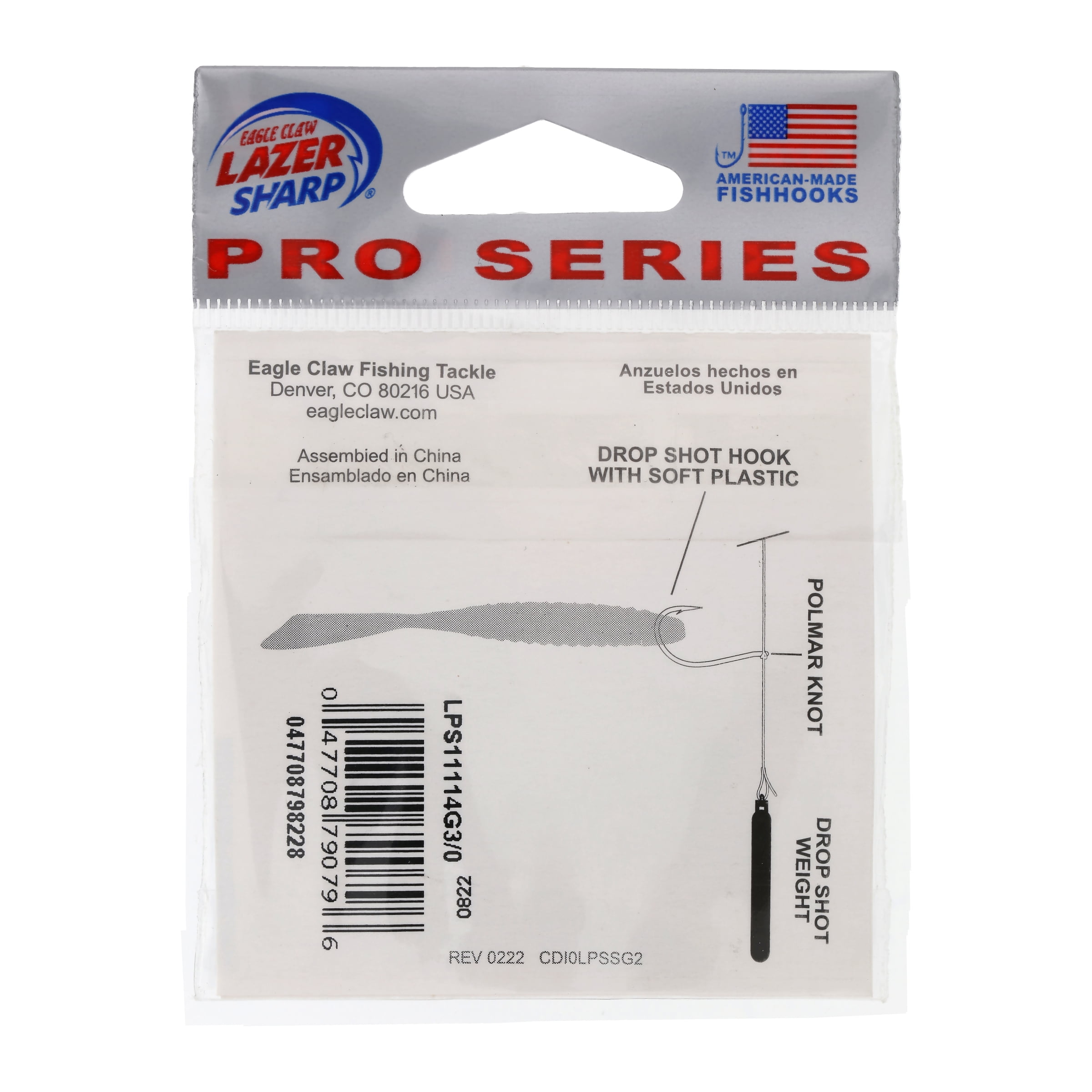 Eagle Claw Lazer Sharp 5 Pieces American Steel Swimbait Fishing Hook, Size 3/0