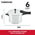Farberware 6Quart Aluminum Stovetop Pressure Cooker, 15 PSI