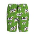 thumbnail image 3 of Picia Cows With Calfs Green Pajama Shorts for Men, Men's Pajama Bottoms, Sleepwear,Short Pajama Pants-4X-Large, 3 of 9