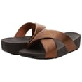 thumbnail image 7 of FitFlop Women's Lulu Cross Slide Sandals-Leather Bronze Leather Wedge Mule (11), 7 of 7