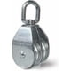 thumbnail image 1 of Paquete de 1 polea doble M50, bloques de carcasa, cuerda de alambre, polea de elevación, rodillo portador de polea, acero inoxidable 304, carga máxima: 400kg, 1 of 5