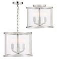 thumbnail image 3 of Devon 3 - Light Polished Nickel Contemporary Incandescent Steel Chandelier, 3 of 9