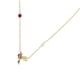 thumbnail image 2 of 925 Sterling Silver Women's Necklace, Simple Vintage Style, Chalcedony Garnet and Pearl Hummingbird Pendant, 2 of 3