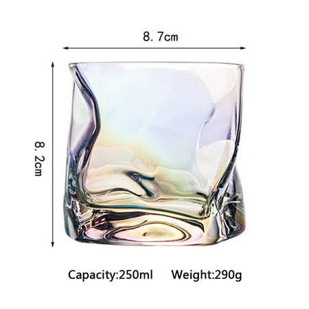 

Creative Irregular Whiskey Glass Household Twisted Shaped Beer Mug Heat-resistant Lead-Free Glass Mug