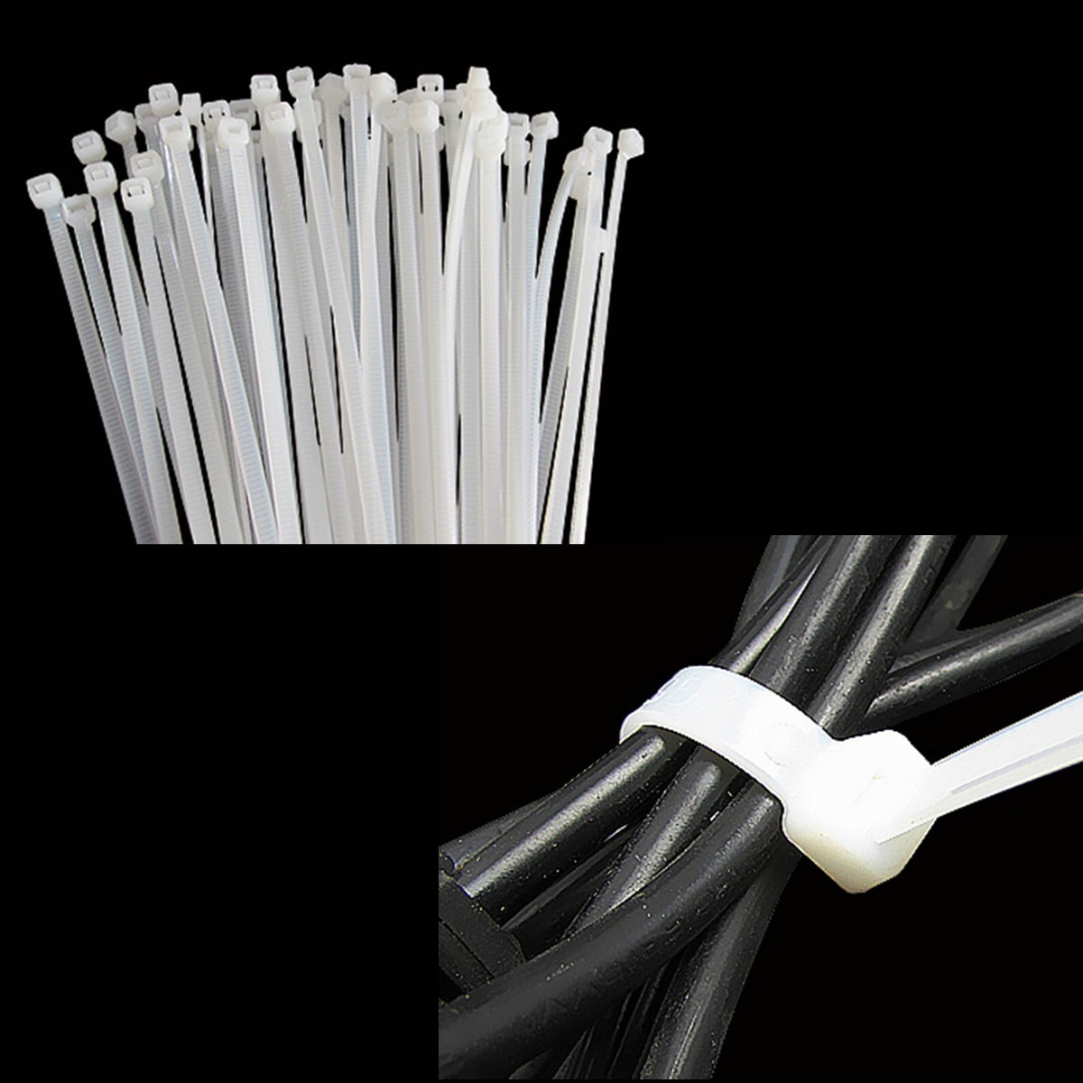 4" 8" 14" Nylon Plastic Cable Wire Zip Tie Cord Strap Wrap Fasten Organizer Lot 