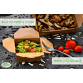 thumbnail image 5 of 50 PACK Take Out Food Containers 26 oz Kraft Brown Paper Take Out Boxes Microwaveable Leak and Grease Resistant Food Containers - To Go Containers for Restaurant, Catering - Recyclable Lunch Box #1, 5 of 6
