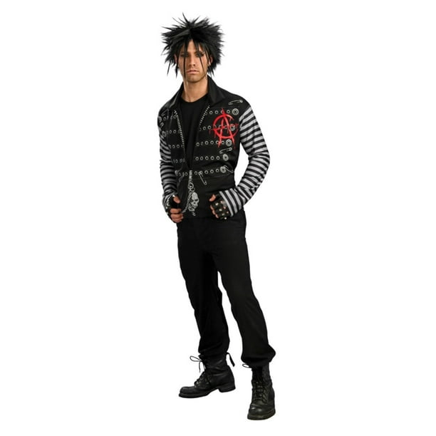 Punk Rebel Rock Goth Emo Jacket Shirt Costume Adult Standard Walmart Com Walmart Com Punk Rebel Rock Goth Emo Jacket Shirt Costume Adult Standard Walmart Com Walmart Com