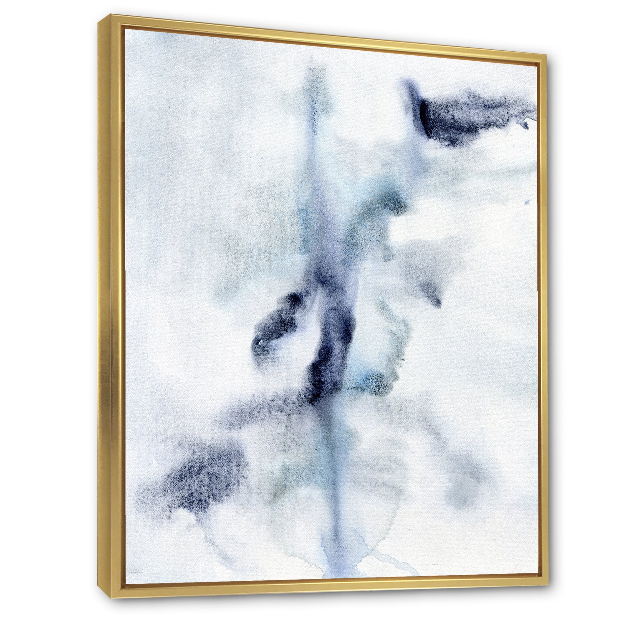 Designart 'Abstract Of Clouds Dark Blue Colored IV' Modern Framed Canvas Wall Art Print