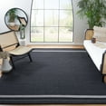 thumbnail image 2 of SAFAVIEH Kilim Ksenija Striped Cotton Area Rug, Black/Ivory, 8' x 10', 2 of 8
