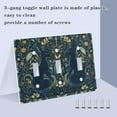 thumbnail image 3 of Yayeee Toggle Light Switch Wall Plate 2-Gang 4.56"x4.48" Decorative Outlet Cover, Shadowy Forest Pattern, 3 of 7