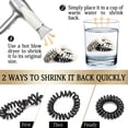 thumbnail image 5 of KANPRINCESS 27 Pcs Spiral Hair Ties,No Crease Coil Hair Ties, Phone Cord Hair Ties for Thick Hair - Women Ponytail Holder Elastics（Black+White+Gray), 5 of 8