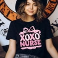 thumbnail image 3 of XOXO Nurse T-Shirt for Women, Pink Bow Medical Graphic Tee, Heliconia, Size XL, 3 of 6