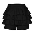 thumbnail image 5 of ABATAB Women's Ruffle Skorts Elastic Waist Tiered Bottoms Trendy Summer Beach Vacation Shorts, 5 of 6
