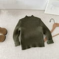 thumbnail image 4 of VNKIDY Girls Tops Soft Stretch Kids Ribbed Turtleneck Long Sleeve Sweater Breathable Solid Knit Top For Boys Toddler Winter Fall Layering Suitable Lovely Tops, 4 of 9