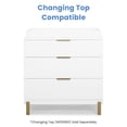 thumbnail image 3 of Delta Children Hendrix 3 Drawer Dresser, Bianca White/Bronze, 3 of 7