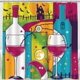 thumbnail image 1 of Vibrant Halloween Shower Curtain with Spooky House, Pumpkins, 1 of 4