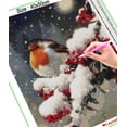 thumbnail image 3 of HOMFUN-pintura de diamante redondo/cuadrado 5D DIY "Árbol de nieve de pájaro de Navidad", bordado de punto de cruz, decoración de diamantes de imitación completa, 3 of 4