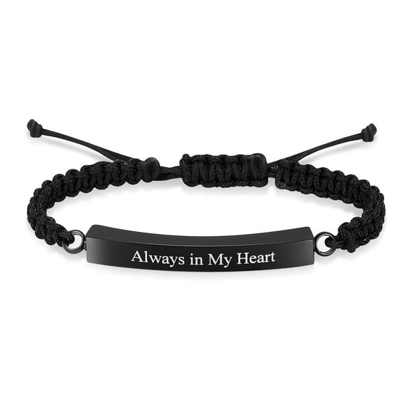 Cremation Jewelry Urn Bracelet for Ashes Adjustable Stainless Steel Memorial Keepsake Bangle Bracelet for Women Men-Always in My Heart