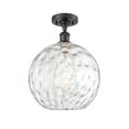 thumbnail image 3 of Innovations Lighting 516-1C-BK-G1215-12 Athens 12" Wide Semi-Flush Globe Ceiling Fixture -, 3 of 5
