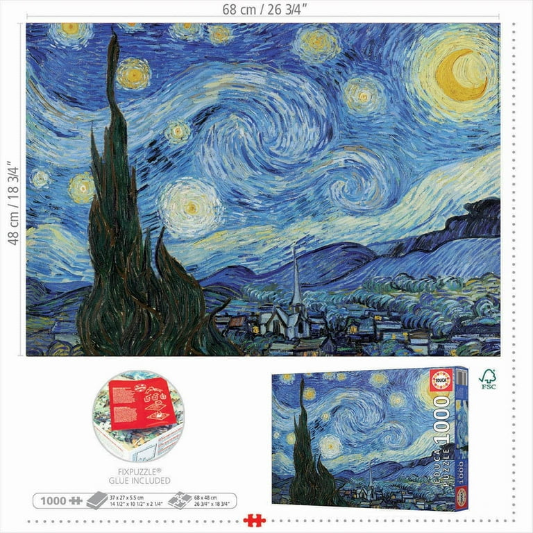 1000 Piece The Starry Night Vincent Van Gogh Jigsaw Puzzle by