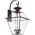 thumbnail image 6 of 15 inch 4 Light Bronze Outdoor Wall Lantern Pendant Lighting Fixture with Clear Beveled Glass Shade backed with Hand Crafted Solid Brass material for patio, front porch, entryway and more, 6 of 7