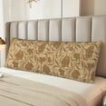 thumbnail image 5 of Naloa Brown Flowers Super Soft 20x60 Body Pillow Case,Long Side Hidden Zipper（PILLOWS ARE NOT INCLUDED）, 5 of 6