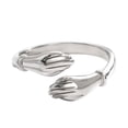 thumbnail image 1 of Anillo de abrazo de pareja de plata de ley 925, anillo de abrazo de amor, anillo abierto ajustable retro, regalo para mujeres, madres, esposas, novias y amantes, 1 of 10