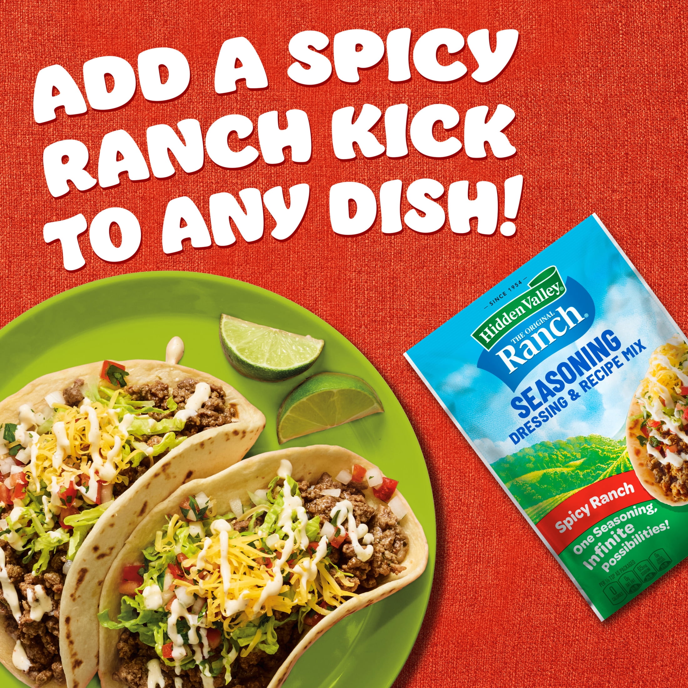 Hidden Valley Spicy Ranch Seasoning & Dressing Mix, 1 oz Packet