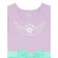 thumbnail image 2 of Disney Princess Girls The Little Mermaid Ariel Cosplay Dress with Short Puff Sleeves, Sizes 4-12, 2 of 3