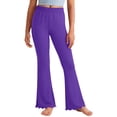 thumbnail image 3 of Bovxnpu Girls Flare Pants Casual Yoga Pants Casual Cotton Girls Flare Leg Long Loungewear Pants, 3 of 9