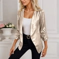 thumbnail image 5 of QHFBli Women Sequin Jacket Glitter Sparkle Open Front Casual Long Sleeve Blazer Coat, 5 of 9