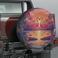 thumbnail image 2 of Lotusprinthandmade Cute Flamingo Couple Spare Tire Cover Without Backup Camera Hole 6 Sizes (28 in.), Tropical Bird Lovers Truck Camper Decor, 2 of 7