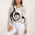 thumbnail image 3 of Musical Notes Long Sleeve Blouse Woman Streetwear Casual Shirts Summer Oversize Woman Streetwear Clothing Birthday Present, 3 of 7