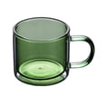 thumbnail image 1 of Tazas de vidrio de doble pared de colores, tazas de té o café de vidrio borosilicato con asa, 250 ml, 1 of 7